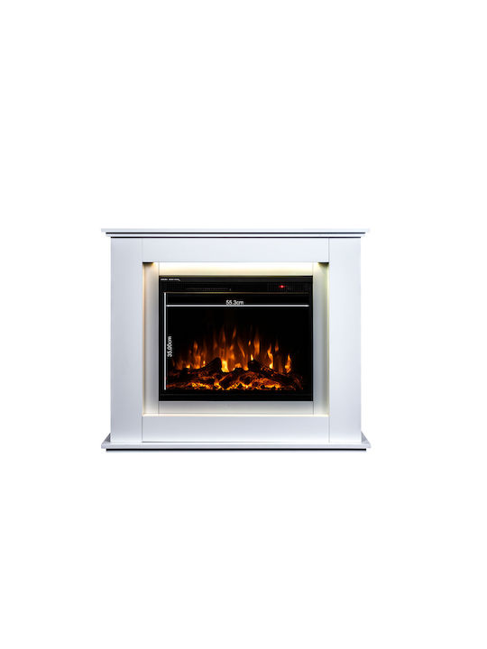 Hitense De Lux Floor Electric Fireplace 2000W 101x27.9cm White