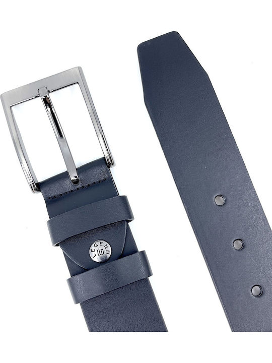 Wide Men's Belt from Artificial Leather Black