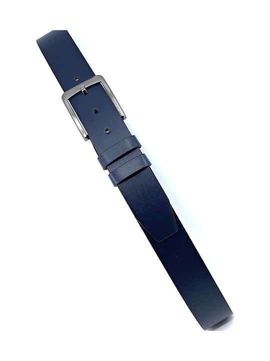 Breit Herren Gürtel aus Künstliches Leder Marineblau