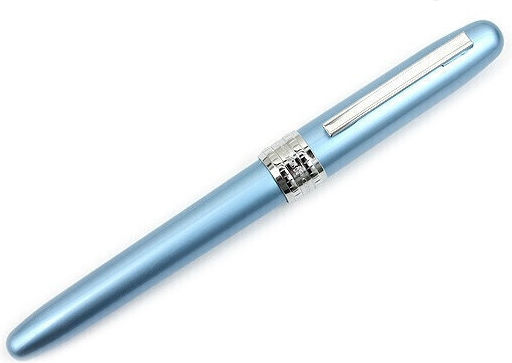 Platinum Plaisir Πένα Γραφής Medium Μπλε από Αλουμίνιο με Μπλε Μελάνι