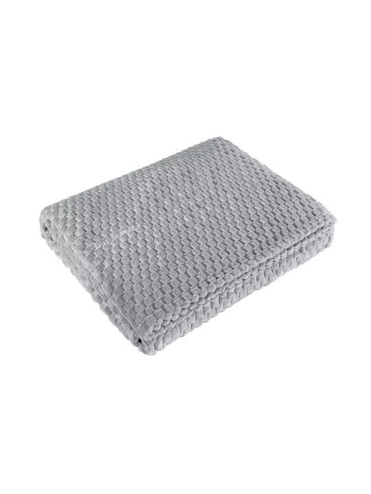 Guy Laroche Set Blanket Fleece Queen 220x240cm Smoothie Silver