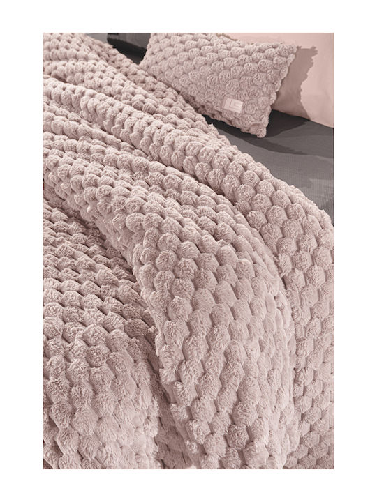 Guy Laroche Blanket Furry King Size 260x240cm Elixir Old Pink