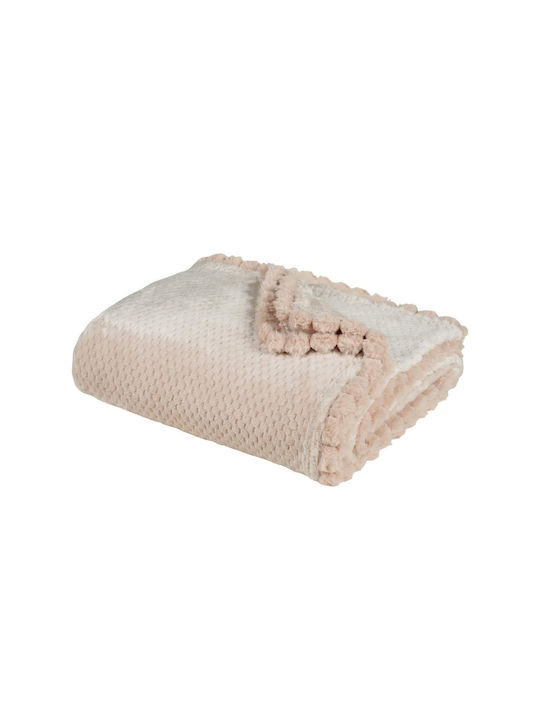 Das Home Winter 1185 Fleece Blanket Sofa 130x170cm White