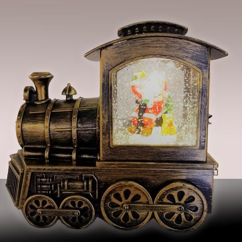 Christmas Decorative Train Lighted with Santa Claus 16x8x18cm