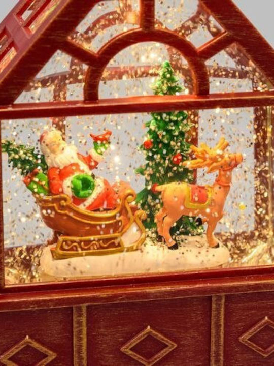 Christmas Decorative Traffic Light Lighted with Santa Claus 10x4x25cm