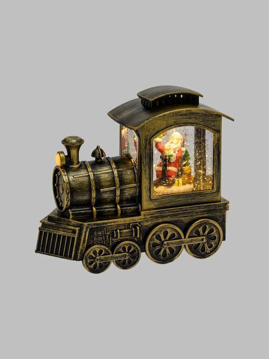 Christmas Decorative Train Lighted with Santa Claus 16x8x18cm