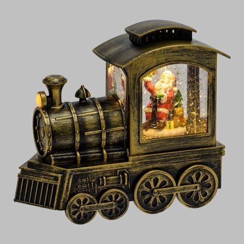 Christmas Decorative Train Lighted with Santa Claus 16x8x18cm