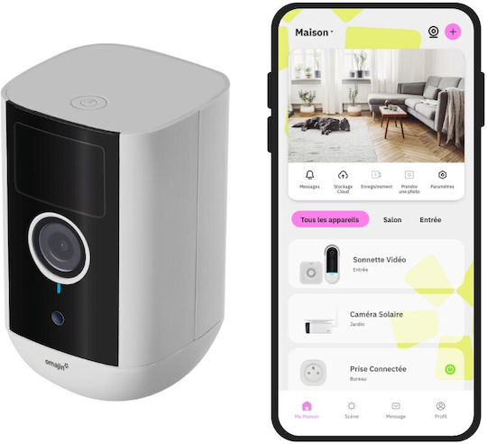 Netatmo IP Surveillance Camera Wi-Fi Full HD+ 4MP Waterproof Battery Powered with Two-Way Communication Gray