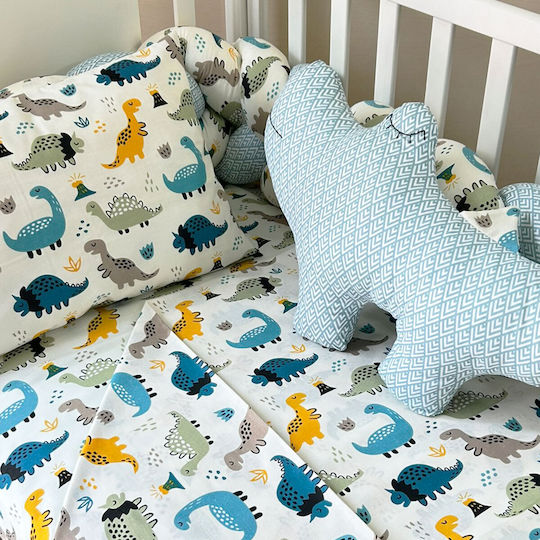 Bunny Bebe Handmade Crib Decorative Pillow Crocodile Green