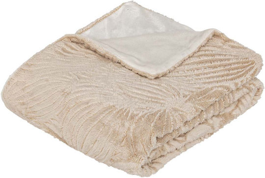 A-s Automne Κουβέρτα Fleece Καναπέ 120x160εκ. Ivoire