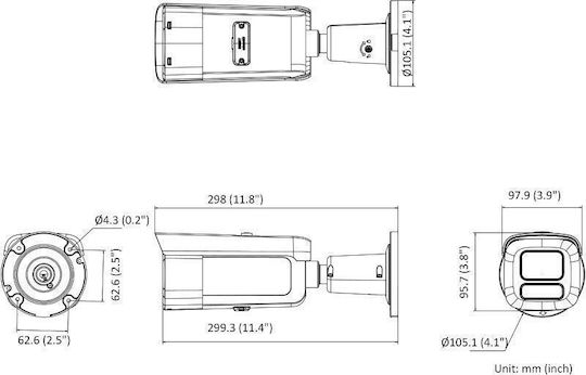 Hikvision DS-2CD2646G2HT-IZS/eF IP Cameră de Supraveghere Full HD+ 4MP Rezistentă la apă cu Microfon și Lentilă 2.8-12mm