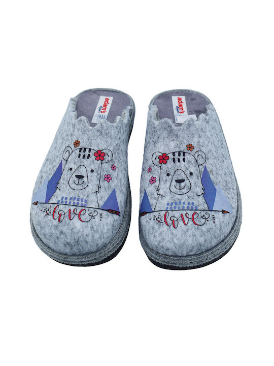 Comfy Anatomic Animal Print Women's Slippers in Gray color