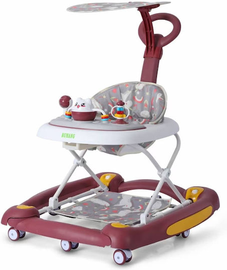 Homeone Baby Walker with Music for 6+ Months Red 806-RED