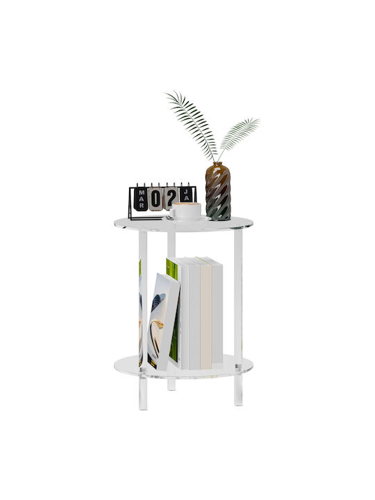 Round Side Table Transparent M40xL40xH50cm