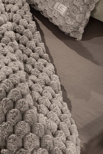 Guy Laroche Elixir Furry Blanket King Size 260x240cm Taupe