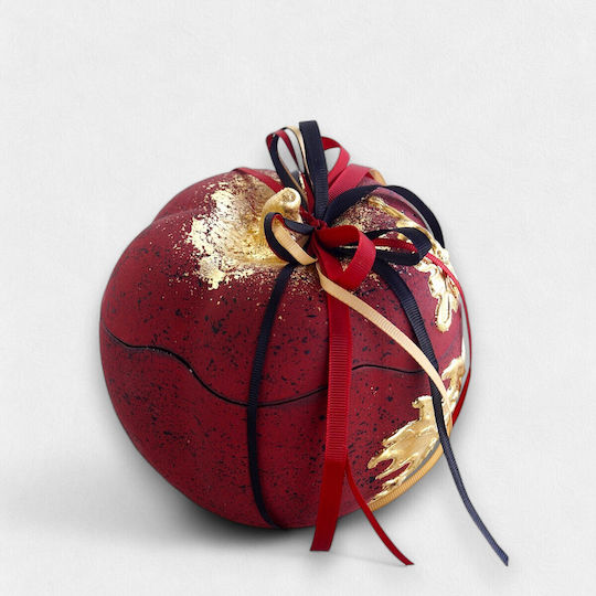 Κεραμικη Κολοκυθα Φοντανιερα “red Pumpkin” 15cm X 15cm Περίμετρο 50cm Περίπου