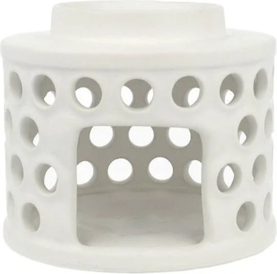 Kεραμικός Αρωματιστής Χώρου Wax Burner "glow White" Scentchips Λευκό Ματ 13χ13χ11 850174