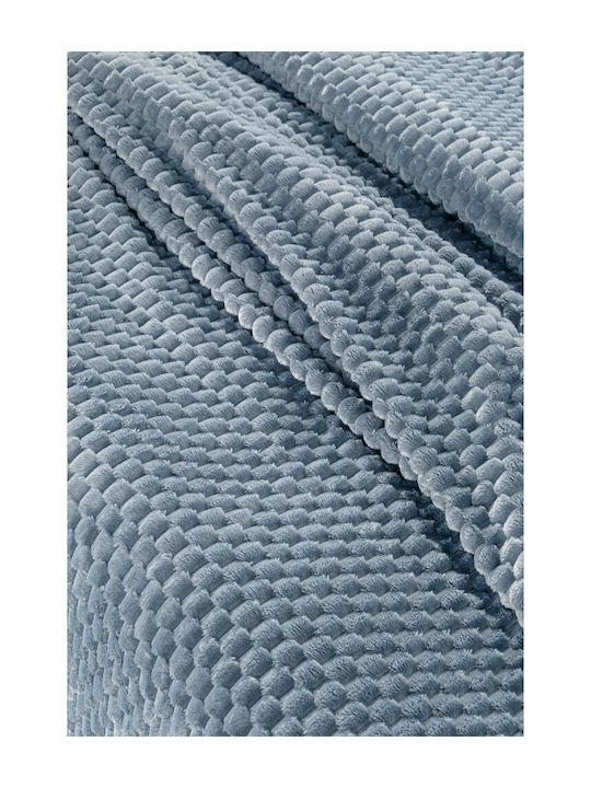 Guy Laroche Smoothie Κουβέρτα Fleece Μονή 160x220εκ. Blue