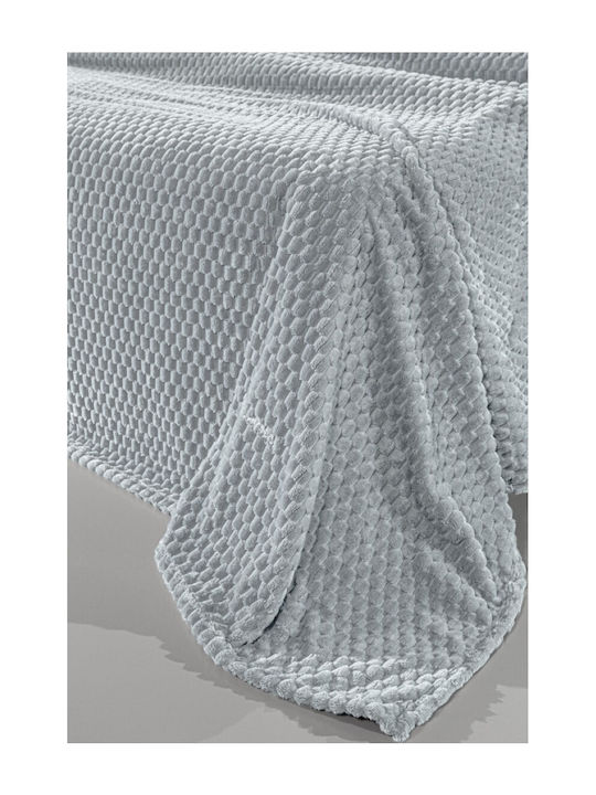 Guy Laroche Smoothie Fleece Blanket Single 160x220cm Silver