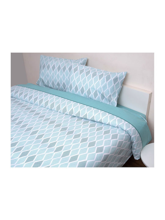 Viopros Duvet Set Single 160x240cm Lara Mint 2pcs