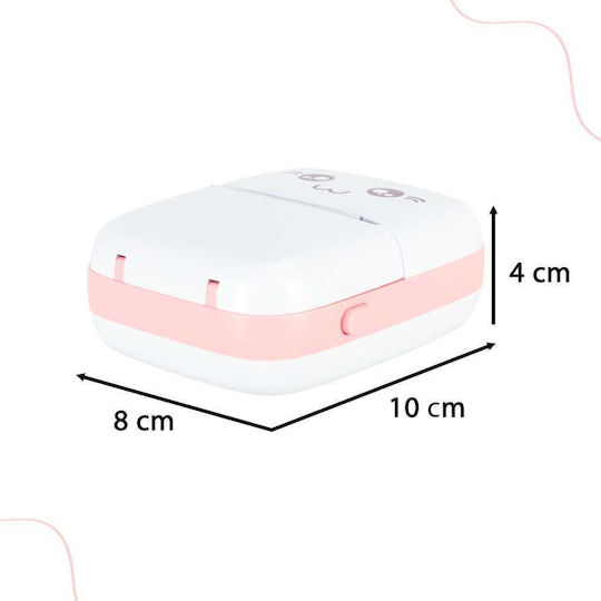 Mini Thermal Photo Printer with Bluetooth White/Pink