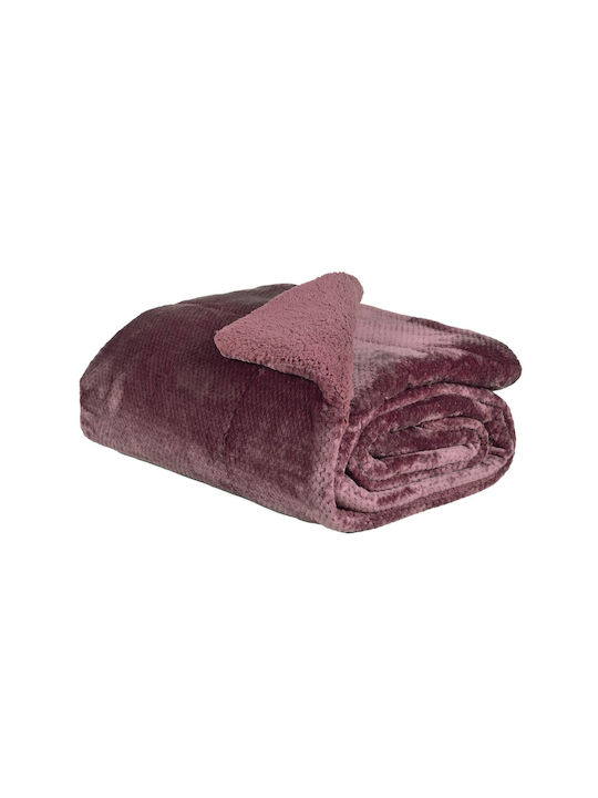 Das Home Bettbezug mit Hollowfiber-Füllung Einzelbett 160x240cm 1188 Dark Lilac 421910101188 700Gsm