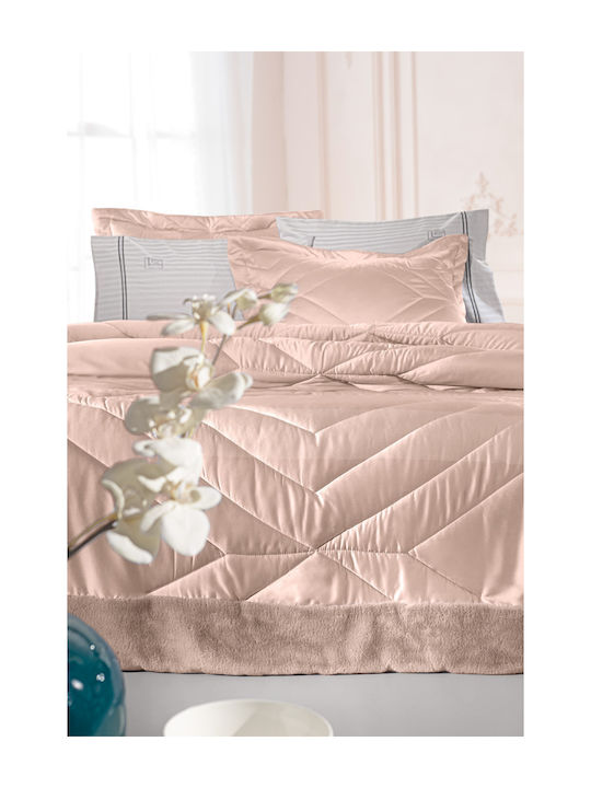 Guy Laroche Duvet Set Queen 240x250cm Columbia Old Pink 3pcs 380 GSMGsm