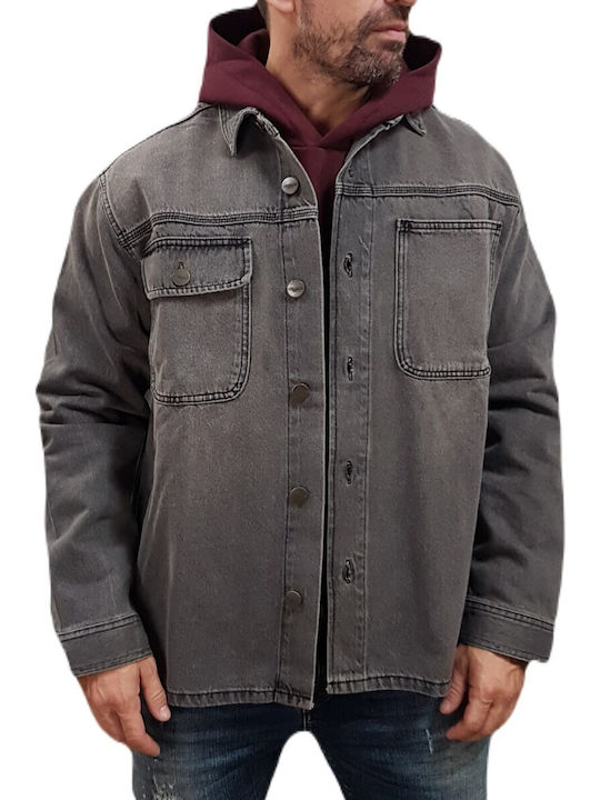 Jack & Jones Overshirt Denim Cămașă Black, Gray