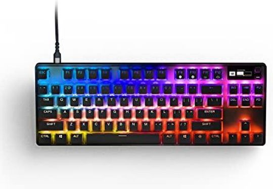 SteelSeries Apex Pro TKL Gaming Mechanical Keyboard Tenkeyless with SteelSeries OmniPoint switches and RGB lighting (English US)