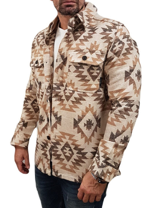 Μακρυμάνικo Overshirt Beige 25-340