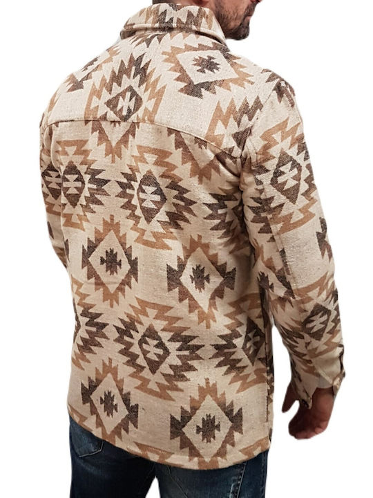 Μακρυμάνικo Overshirt Beige 25-340