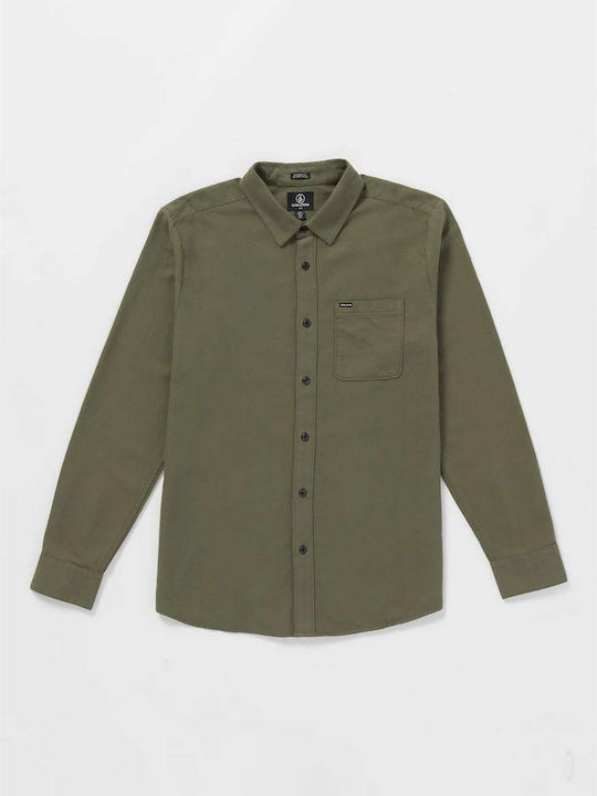 Caden Solid Langärmlig Flanell Hemd Wintermoss