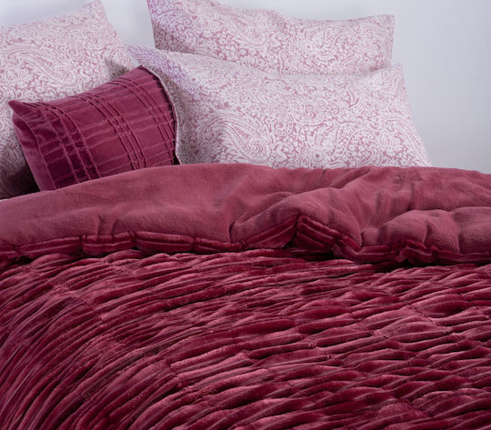 Nef-Nef Homeware Duvet Cover Queen 220x240cm Compose Red 180 GSMGsm