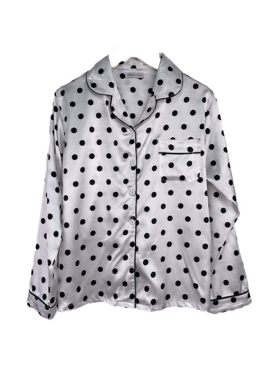 Topaki Set Pijamale pentru Femei White