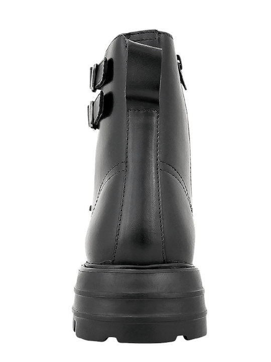 Langen Leder Schwarz Herrenstiefel