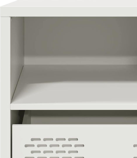 Έπιπλο Τηλεόρασης Μεταλλικό Λευκό Μ68xΠ39xΥ43.5cm