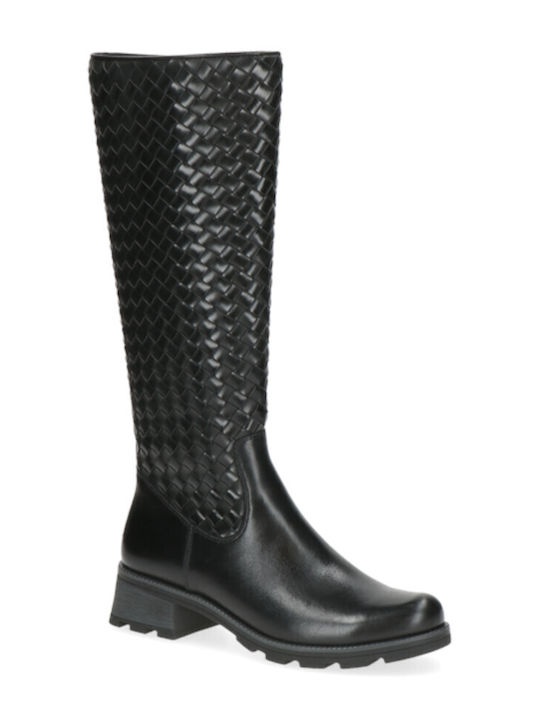 Caprice Leather Women's Boots Black