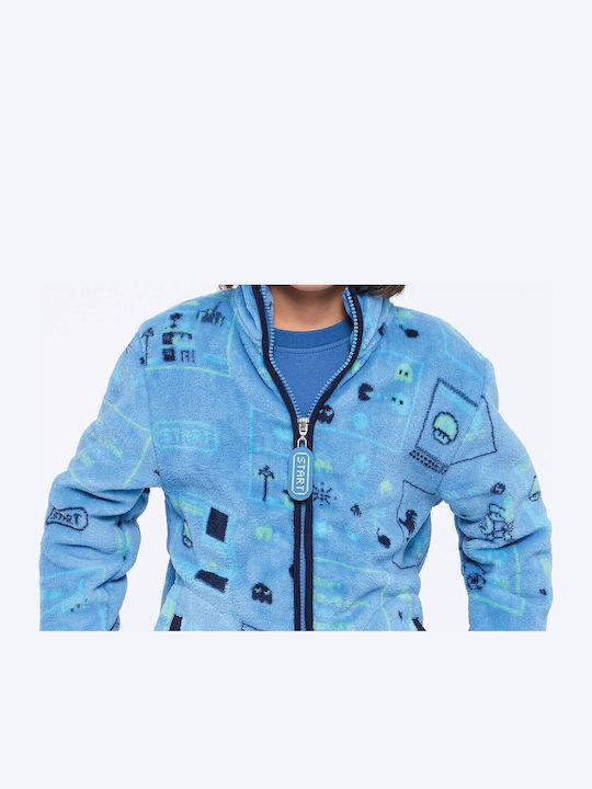 Muydemi Kinder Bademantel Winterlich Baumwoll Blue Muydemi Kinder Bademantel Winterlich Baumwoll Blue