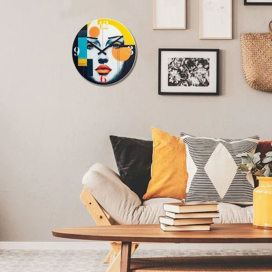 Ρολόι Τοίχου 43cm Silent Multicolour Glass Nextime 'vogue' 8199 Ρολόι Τοίχου 43cm Silent Multicolour Glass Nextime 'vogue' 8199