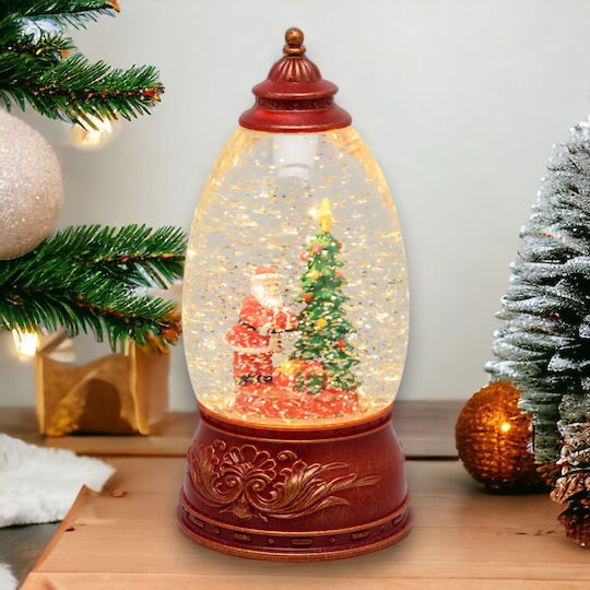 Christmas Snowball Illuminated with Santa Claus 11x11x11cm
