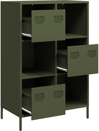 Cabinet de Birou Metalic Green olive oil 68x39x103.5cm