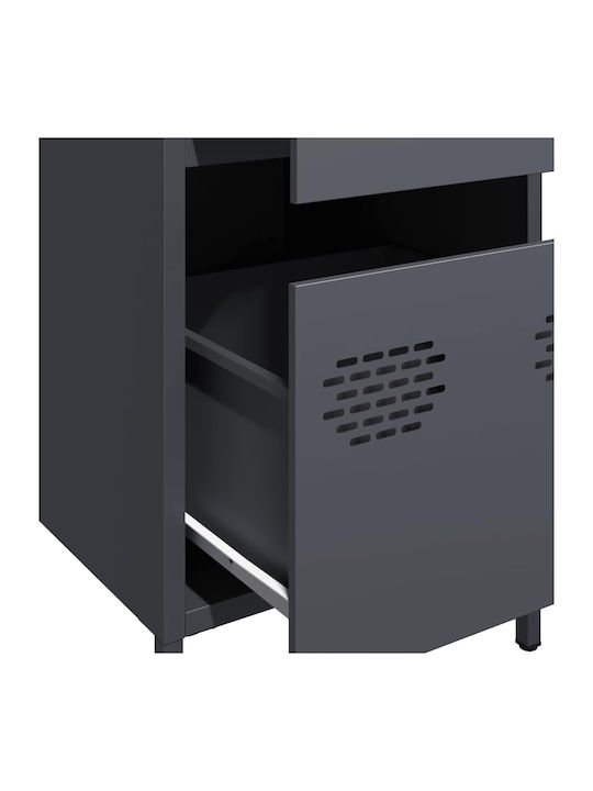 Office Storage Drawer Metal Anthracite 35x39x73.5cm