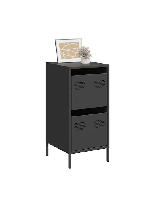 Cabinet de Birou Metalic Negru 35x39x73.5cm