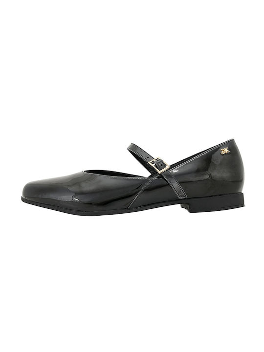 Gianna Kazakou Damen Ballerinas aus Lackleder in Schwarz Farbe