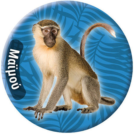 Runder Magnet Tiere 6 Affen