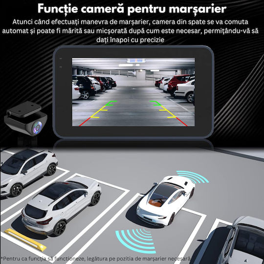 4k Dual Dash Camera Full Hd Visionhub Wifi + Gps Adjustable G-sensor Mobile App Night Vision Loop Recording 170° Wide Angle 3.0 Inch Ips Screen Dvr Camera F