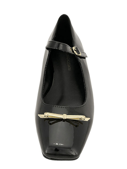 Rontel Damen Ballerinas aus Lackleder in Schwarz Farbe