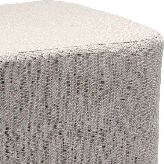 Hocker Für das Wohnzimmer Gepolstert mit Stoff Gray 29x29x27cm