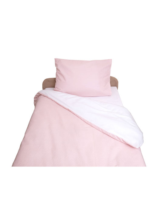 Viopros Duvet Cover Set Cotton Single with Pillowcase 160x240 Flannel White