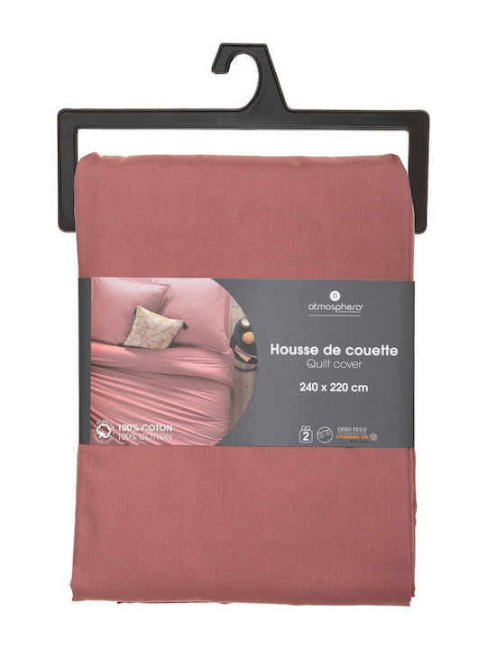 Atmosphera Плик за Завивка Памучен Кинг Сайз 240x220 Розов